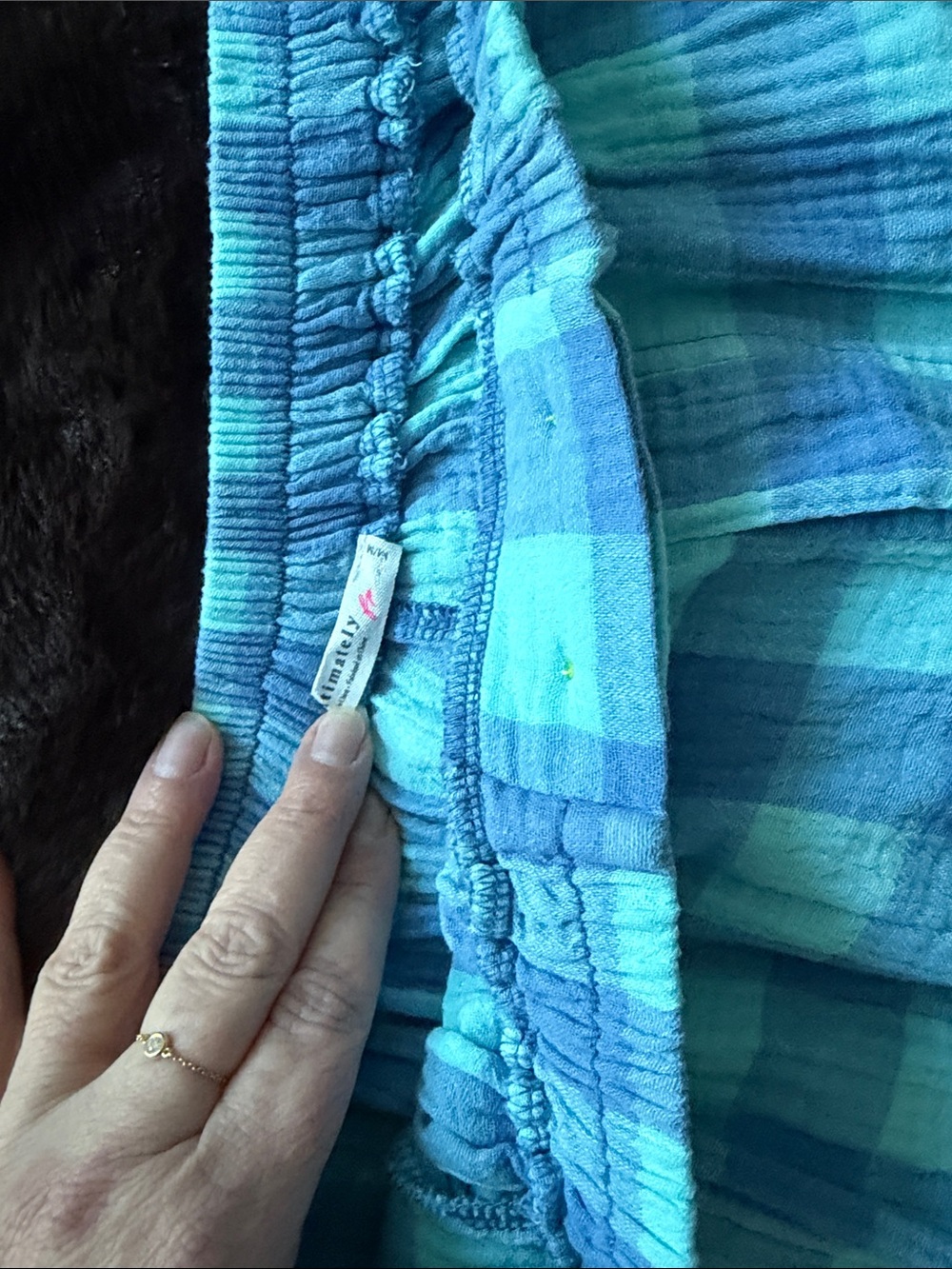 Free People Blue & Teal Wide Leg Pants
